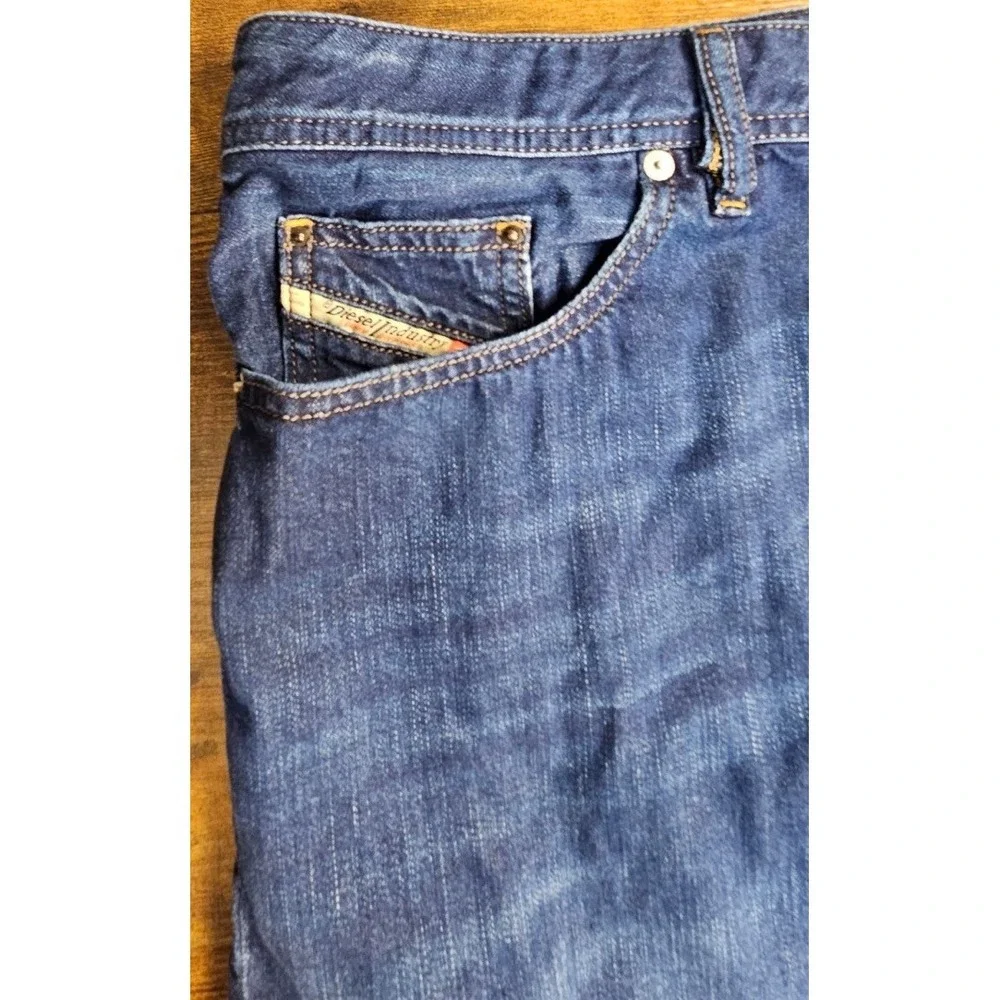 Diesel Industry‎ Larkee Jeans Men 36x32 Blue Fade Wash Regular Straight